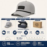 Op maat gemaakte laser-gesneden geperforeerde baseballcap, ademend, geventileerd, katoenen touw, 6 panelen, verstelbaar, unisex, groothandel, OEM, lage minimale bestelhoeveelheid