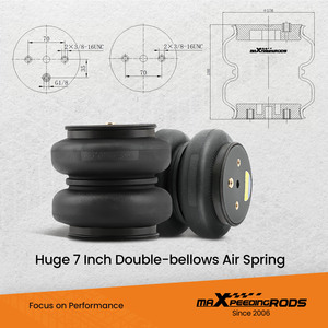 Kit de suspension pneumatique de remorquage robuste <span class=keywords><strong>MaXpeedingrods</strong></span> jusqu'à 7500 lb avec ressorts auxiliaires pour Dodge Ram <span class=keywords><strong>3500</strong></span> RWD/4WD 2019-2026 - Product Image 4