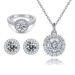 Wholesale Custom Logo 925 Sterling Silver Colorful CZ Stone Fashion Jewelry <b>Set</b> for <b>Women</b> Party High-End & Luxury Style - Product Image 1