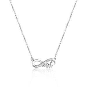 Gran oferta, Día regalos para el de la madre, collar, colgante infinito, circón, plata 925, oro de 18K, collar de mamá para mujer - Product Image 2