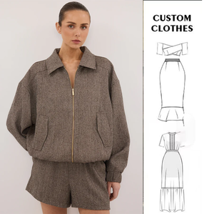 Abbigliamento donna su misura alla moda stile sciatto figlio Top largo e pantaloncini <span class=keywords><strong>pigiama</strong></span> indossare abiti da salotto da donna - Product Image 2