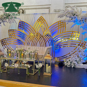 อุปกรณ์จัดงานแต่งงานฉากหลังอาหรับทำจากพีวีซีสีขาว - Product Image 3