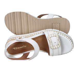 Tamaris Women's Wedge Sandal <b>White</b> 36 5 Cm <b>Heel</b> <b>Platform</b> Summer Wear - Product Image 6
