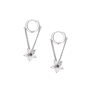 Bijoux fantaisie, laiton écologique, cuivre, tempérament, fleur de marguerite, pendentif en zircon, boucles d'oreilles <span class=keywords><strong>Promare</strong></span> - Product Image 5