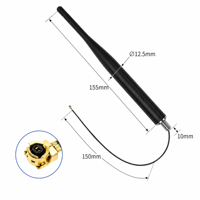 Antenne LoRa ISM à gain élevé 868 MHz 3 dBi 155 mm avec connecteur IPEX de 1ère génération pour passerelle industrielle LoRaWAN