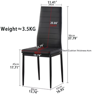 Silla <span class=keywords><strong>de</strong></span> comedor tapizada sin brazos nórdica cojín suave con respaldo alto estrecho <span class=keywords><strong>de</strong></span> cuero sintético <span class=keywords><strong>de</strong></span> diseño moderno barato <span class=keywords><strong>de</strong></span> fábrica - Product Image 6