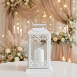 Farol de Metal Blanco de Diseño para Decoración de Hogar y Eventos de Boda, Venta al Por Mayor - Product Image 6