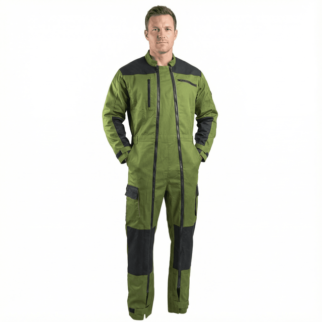 Chemical Resistant Cotton Anti-Static Uniform Working Wear Construction Multi Pocket Safety Double Closure Work Coveralls Unisex