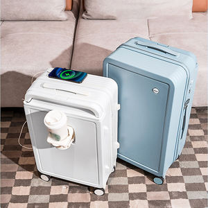 <span class=keywords><strong>Valise</strong></span> à roulettes multifonctionnelle avec chargeur USB et <span class=keywords><strong>porte</strong></span>-gobelet, bagage à main 18'', bagage cabine 20'', <span class=keywords><strong>valise</strong></span> - Product Image 6