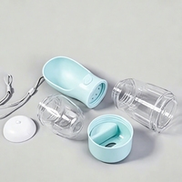 Bouteille d'eau portable 3 en 1 pour animaux de compagnie, anti-fuite, distributeur d'eau de voyage pour chien avec rangement pour nourriture et boîte à sacs à déjections intégrée