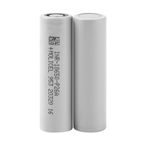 Batería de Litio Ternaria 18650 P26A, Voltaje 3.7 Voltios, Capacidad 2600 mAh, Descarga 10C para Vehículos Aéreos <span class=keywords><strong>No</strong></span> Tripulados - Product Image 1
