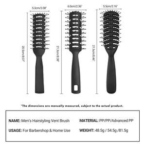<span class=keywords><strong>Cepillo</strong></span> profesional de 9 filas con cerdas punteadas y ventilación, resistente al calor, de ABS, para peinar el cabello de hombre, al por mayor - Product Image 5