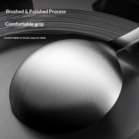 Cuillère à riz en acier inoxydable 304, grande louche à soupe, cuillère de service multifonctionnelle, spatule de cuisine à long manche, outil de service pour buffet
