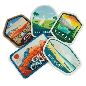 Creative patch for landscape photos is applicable to outdoor products, clothing, hats, scenic souvenirs, DIY patches