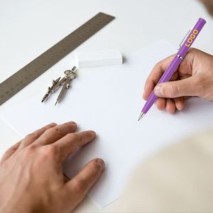 Hotel Stationery Novelty Twist ABS Plastic <b>Ballpoint</b> <b>Pen</b> with Promotional Customized Logo Printed Writing Smooth for Gift - Product Image 4