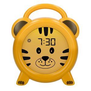 Reloj Despertador Educativo Digital <span class=keywords><strong>Alecto</strong></span> BC100TIGER, Entrenador de Sueño para Niños, Aprende a Dormir y Despertar, LED Amarillo, Clase de Eficiencia Energética - Product Image 1