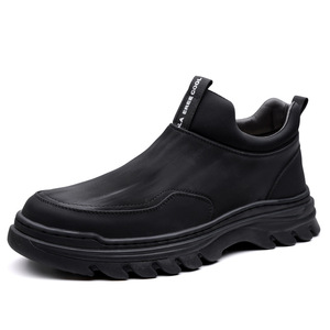Bottes d'hiver pour hommes, bottines à bout rond, tige synthétique, doublure en fourrure, semelle extérieure en caoutchouc antidérapante, semelle intermédiaire en EVA chaude - Product Image 5