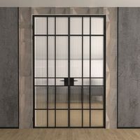 Porte française en verre de style moderne, porte française en acier, cloison en verre, adaptée aux villas et appartements