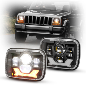 도요타 <span class=keywords><strong>Hilux</strong></span> 4 러너 22 R 자동차 1982 1997 도요타 22R 22RE 픽업 트럭 액세서리 헤드 라이트 5x7 인치 LED 헤드 라이트 - Product Image 6