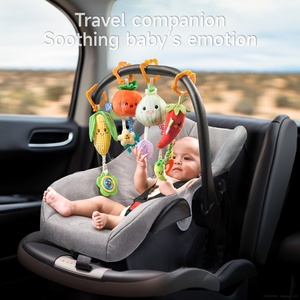Tumama enfants cadeau jouets apaisants citrouille légumes hochets en peluche ensembles de dentition suspendus aux bébés berceau poussettes activité Mobile - Product Image 3