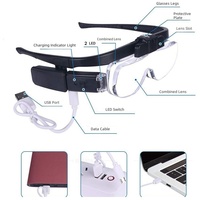 Nouvelle loupe frontale avec éclairage LED 1.5X 2X 2.5X pour lecture, réparation et usages multiples HD 11642DC