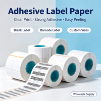 Rouleaux de papier pour étiquettes autocollantes, étiquettes de prix à code-barres thermiques, adhésif puissant, imperméable, OEM, vente en gros directe d'usine en Chine