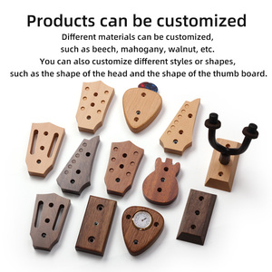 Soporte de Pared para Guitarra de Nogal Negro, Soporte de Pared para Guitarras Acústicas, Eléctricas, Bajo, Mandolina, <span class=keywords><strong>Banjo</strong></span> e Instrumentos de Cuerda - Product Image 3