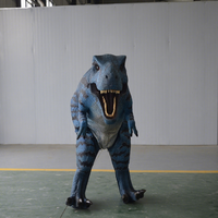 Costumes de dinosaures personnalisés, dinosaures animatroniques, costume de dinosaure électrique à yeux rouges pour parc à thème, centre commercial