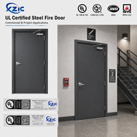 Porte coupe-feu en acier galvanisé calibre 16 avec âme renforcée, cadre KD, pour sortie de secours d'escalier, résistance au feu 90 minutes, conforme CAN/ULC-S104