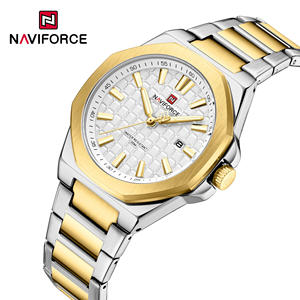 NAVIFORCE 9258 Calendrier pour hommes Montres de date décontractées Sports Quartz Acier inoxydable Horloges étanches Relogio Masculino - Product Image 5