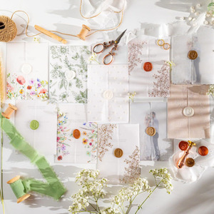 Pochette <span class=keywords><strong>en</strong></span> <span class=keywords><strong>papier</strong></span> vélin et glassine pliée pour cartes d'invitation personnalisées de Quinceañera, de mariage ou de vœux - Product Image 5