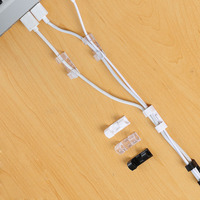 Soportes Adhesivos para Cables de 3 cm, Organizador de Cables, Clips para Cables USB de Escritorio, Soportes para Cables Eléctricos, Hebilla Autoadhesiva Sin Clavos