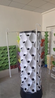 Jardin vertical intérieur à 8 niveaux en polymère moulé, écoénergétique, auto-arrosant, pour la culture d'herbes aromatiques, à faible consommation d'eau