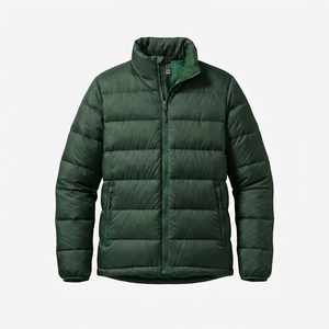 Men's Casual Winter Hooded <b>Jacket</b> <b>Waterproof</b> Windproof Breathable Puffer Stand Collar Zipper Closure Front Logo Pockets Daily - Product Image 1