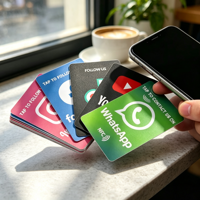 Support de Présentation de Carte de Membre PVC sans Contact avec Puce NFC, Code QR, Fonction Tap & Social Media, Carte WhatsApp Personnalisée pour Hôtels