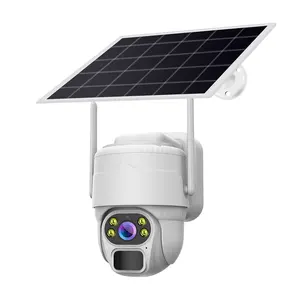 V380 XiaoZhao a due lenti Smart Wifi telecamera di sicurezza ad energia solare esterna impermeabile Wireless Wifi telecamera solare