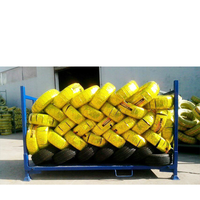 Étagère empilable en métal, étagère à palettes en acier robuste pour entrepôt, capacité de 1000 kg, 4 niveaux, pliable, pour stockage en usine