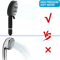 Ensemble de pommeau de douche à main 9 fonctions, sortie d'eau unique, débit haute pression, finition chromée, tuyau de 59 pouces, support mural, design moderne
