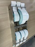 Support de distributeur d'étiquettes personnalisé en acier inoxydable pour six rouleaux