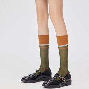 Nouvelle arrivée respirant tissé maille filet équipage <span class=keywords><strong>bas</strong></span> femmes filles <span class=keywords><strong>Funky</strong></span> Patchwork chaussettes légères - Product Image 4