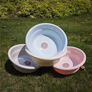 Lavabo de plástico redondo de color sólido, tamaño grande, para uso doméstico, en la cocina o para estudiantes. - Product Image 2