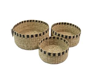 Panier à fleurs rectangulaire en jonc de mer tressé de style européen pour salon, décoration en jacinthe d'eau, rangement en herbe tressée - Product Image 5