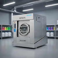 Lavadora-Extractora Comercial Totalmente Automática para Hoteles Pequeños, Acero Inoxidable 304, Capacidad de 15-150 kg, Certificación ISO9001 y CE