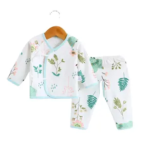 Bé Sơ Sinh Quần Áo Cotton Thiết Lập 0-6 Tháng Dài Tay Áo Áo Sơ Mi Quần 2Pcs Đặt Bé Sơ Sinh Quần Áo