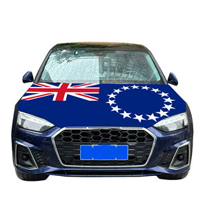 Cubierta de capó de coche de las Islas Cook, Bandera de cubierta de motor de coche, venta al por mayor de tela elástica personalizada, venta directa de fábrica - Product Image 1