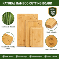 Bamboe snijplank van natuurlijk hout met sapgoot voor keuken, vlees, groenten, fruit, voorbereiding, cadeau voor de chef-kok