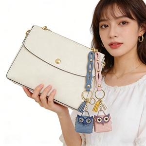 Mini PU <strong>Leather</strong> Keychain Coin Purse and <strong>Key</strong> Holder with Animal <strong>Key</strong> Pendant Convenient <strong>Leather</strong> <strong>Key</strong> <strong>Chain</strong> - Product Image 3