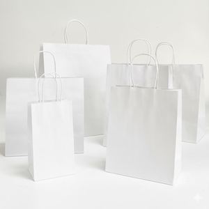 Bolsas de Papel Kraft Recicladas Ecológicas al por Mayor, Personalizadas en Color y Tamaño, con Asa, para Uso en Supermercados - Product Image 1