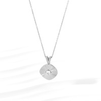 Collier pendentif en acier inoxydable pour femme, plaqué or 18 carats, design floral tendance et simple, inspiré du luxe, motif fleur découpée, chaîne Figaro