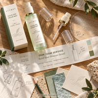 Brume hydratante et rafraîchissante au squalane et à l'acide hyaluronique, marque privée coréenne, 2-en-1, brume fine pour le visage, fabricant OEM ODM de produits de soin.